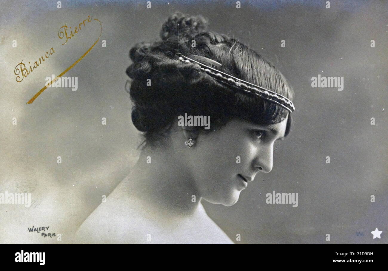 La actriz francesa, Bianca Lierre 1903 Foto de stock