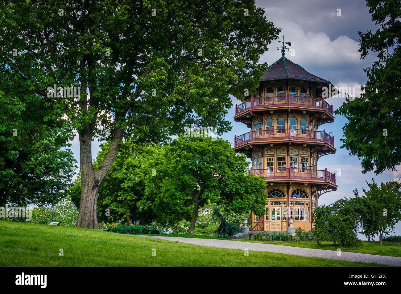 La pagoda en Patterson Park en Baltimore, Maryland. Foto de stock
