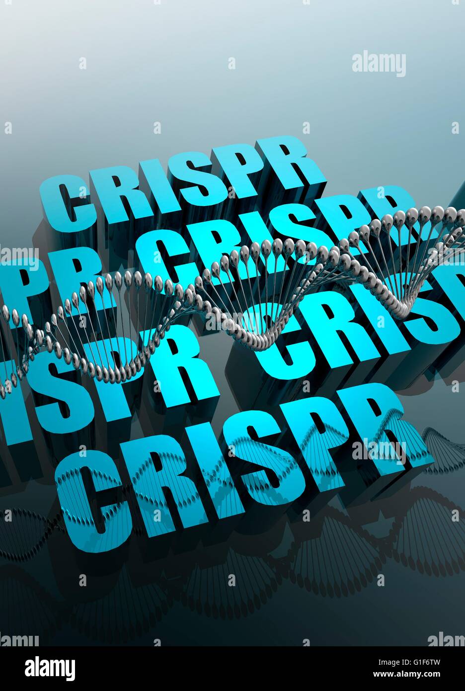 Gen CRISPR edición, Ilustración conceptual. Foto de stock