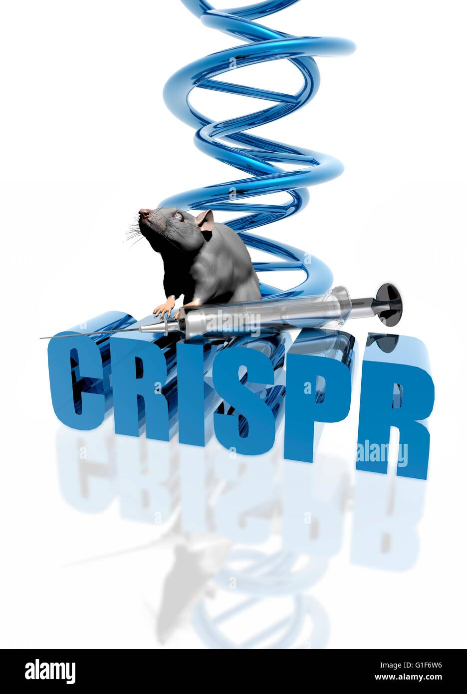Gen CRISPR edición, ilustración. Foto de stock