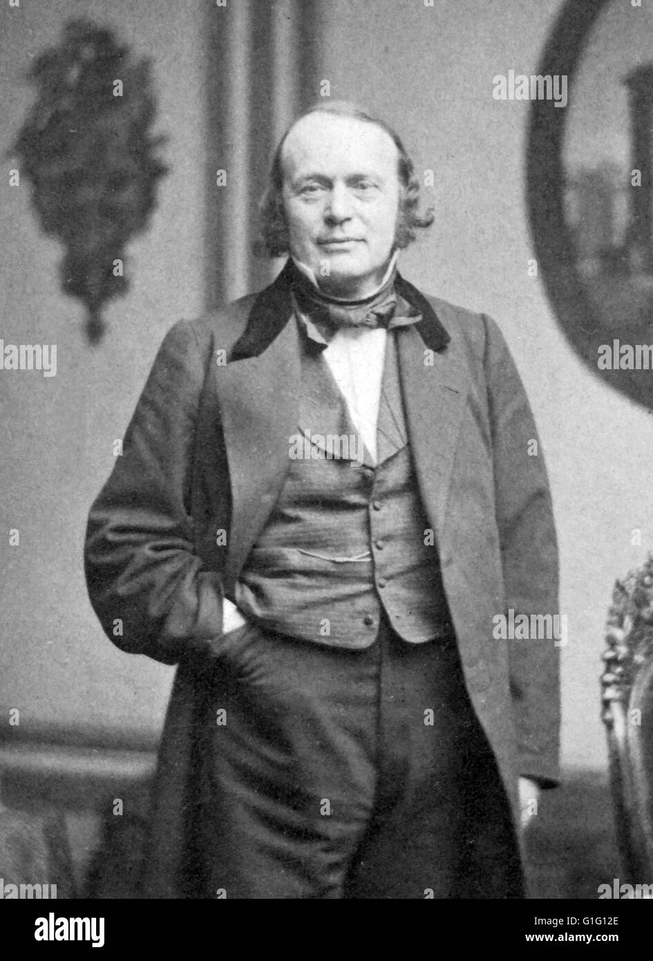 LOUIS AGASSIZ (1807-1873) biólogo y geólogo Swiss-American Foto de stock