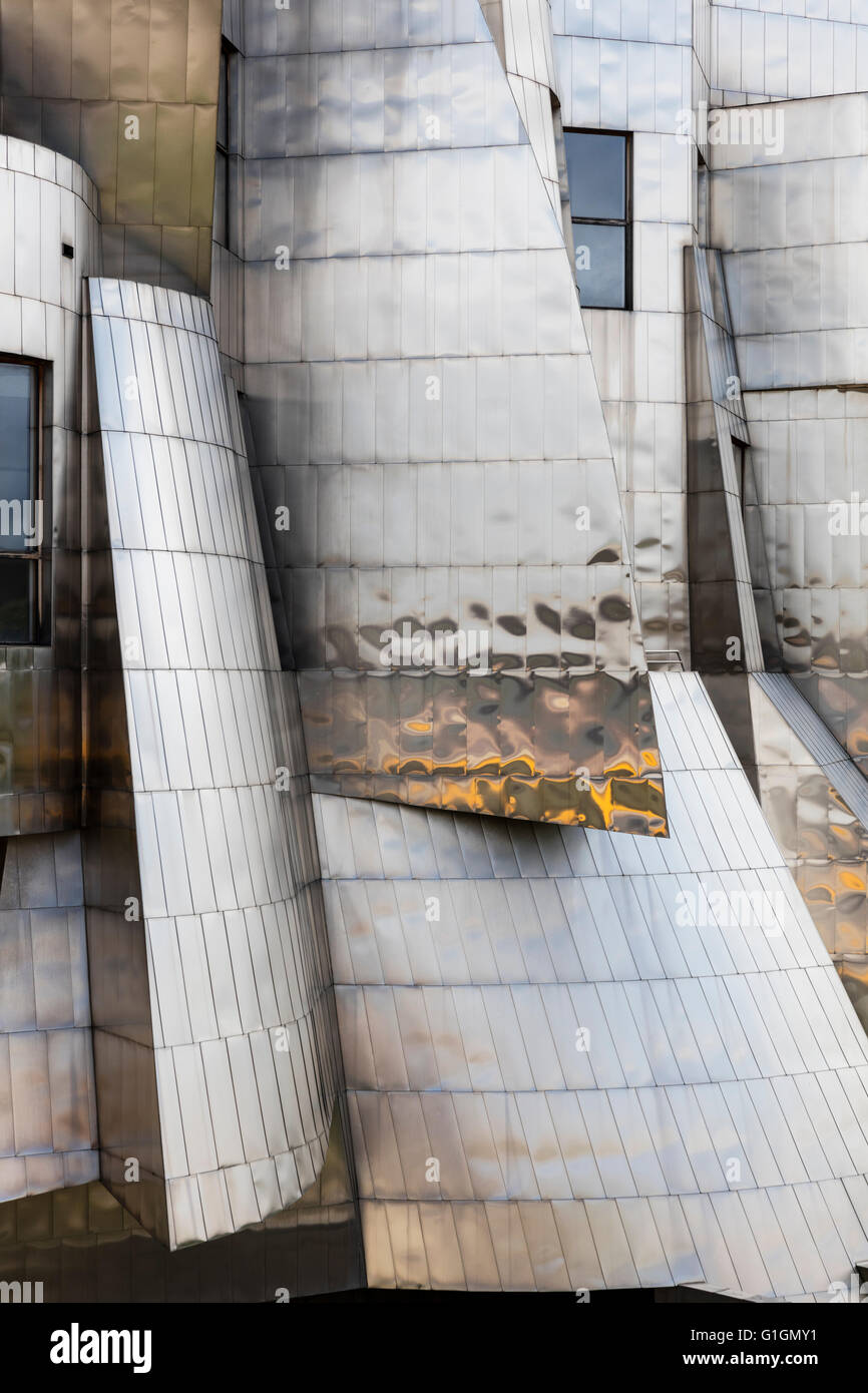 Detalle del museo de arte Frederick R. Wiseman, de la Universidad de Minnesota en Minneapolis. Diseñado por Frank Gehry Foto de stock