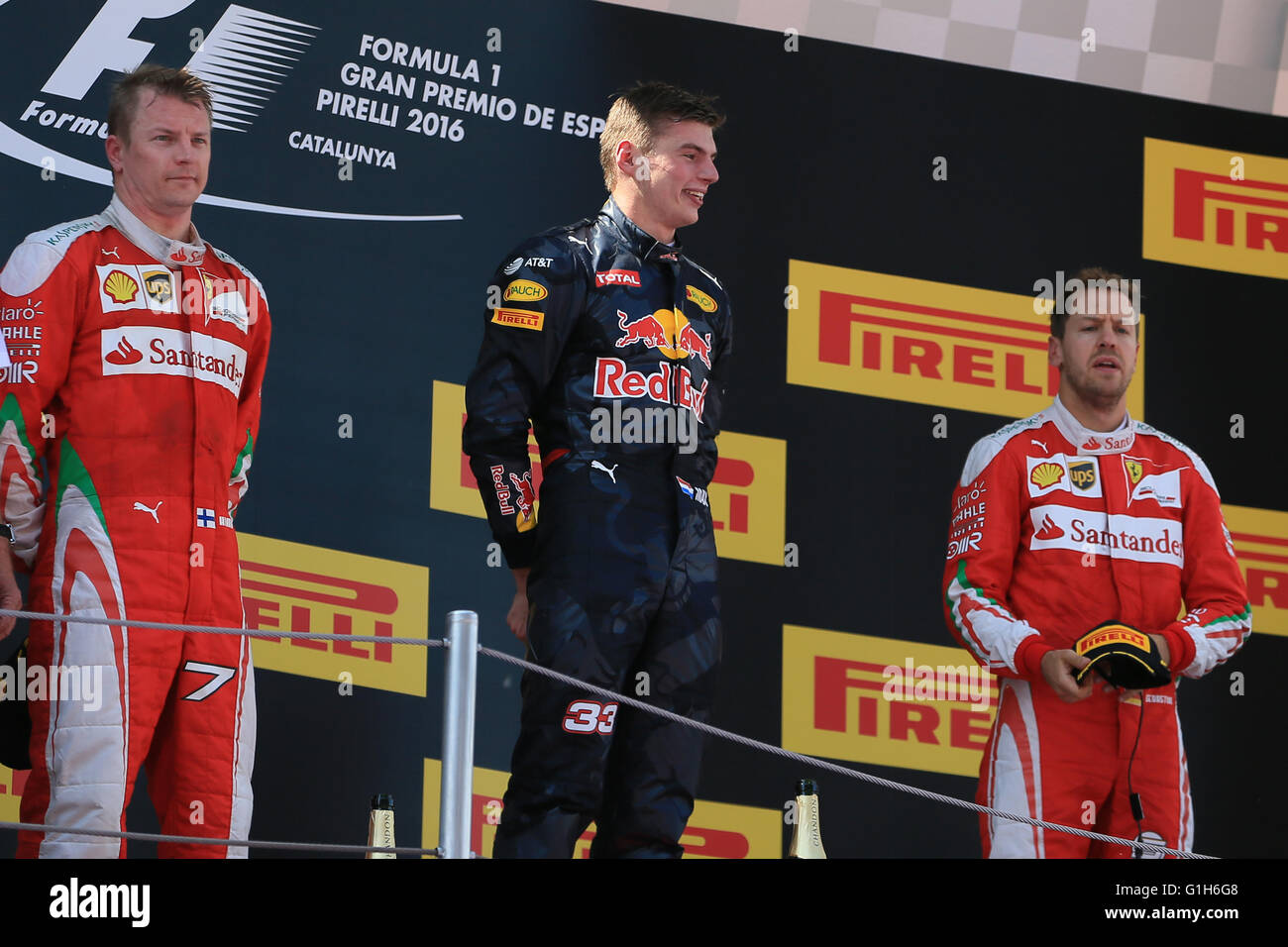 temperamento Convencional Legítimo El circuito de Barcelona, España. El 15 de mayo, 2016. Gran Premio de España de Fórmula 1. Red Bull Racing - Max Verstappen gana la carrera de convertirse en el piloto más temperamento Convencional Legítimo El circuito de Barcelona, España. El 15 de mayo, 2016. Gran Premio de España de Fórmula 1. Red Bull Racing - Max Verstappen gana la carrera de convertirse en el piloto más