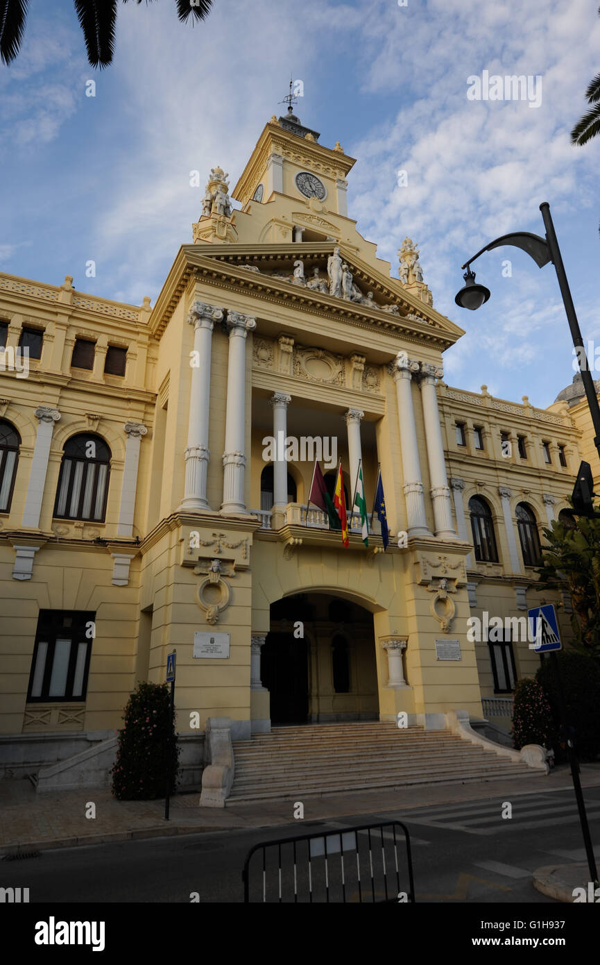 Ayuntamiento,Malaga Foto de stock