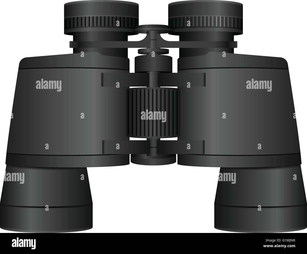 Los binoculares sobre un fondo blanco. Ilustración vectorial Imagen