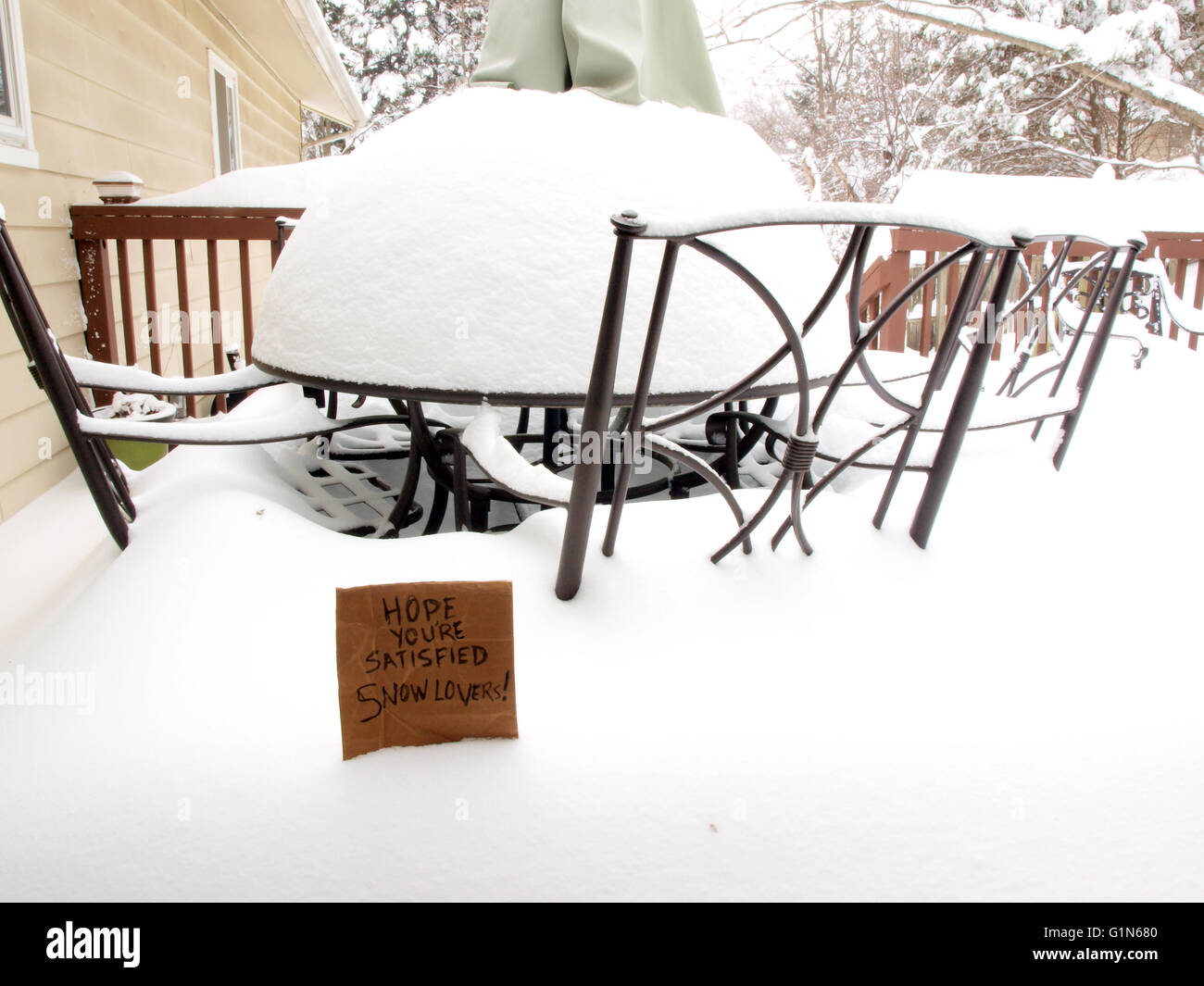 Blizzard Atención Snowlovers Foto de stock