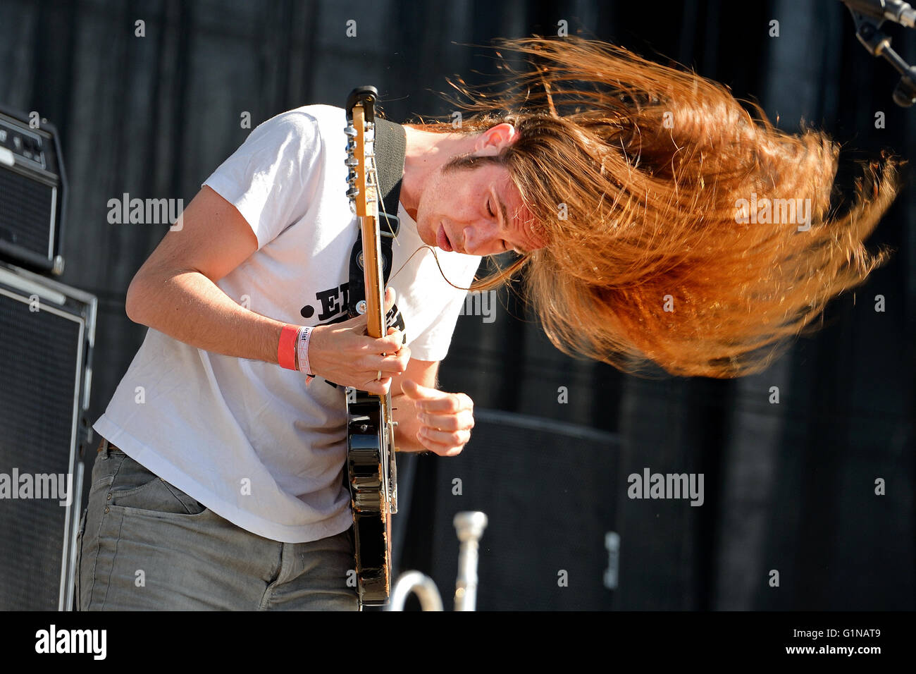 VALENCIA, ESPAÑA - APR 4: Za (banda) realiza en MBC Fest el 4 de abril de 2015 en Valencia, España. Foto de stock