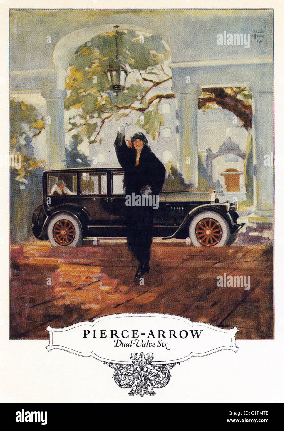 AD: PIERCE-FLECHA, 1911. Anuncio de automóviles Pierce-Arrow americana, 1911. Foto de stock