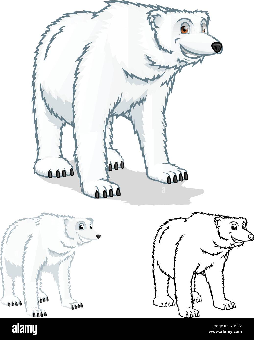 Oso Polar de alta calidad personaje de caricatura ilustración vectorial Ilustración del Vector