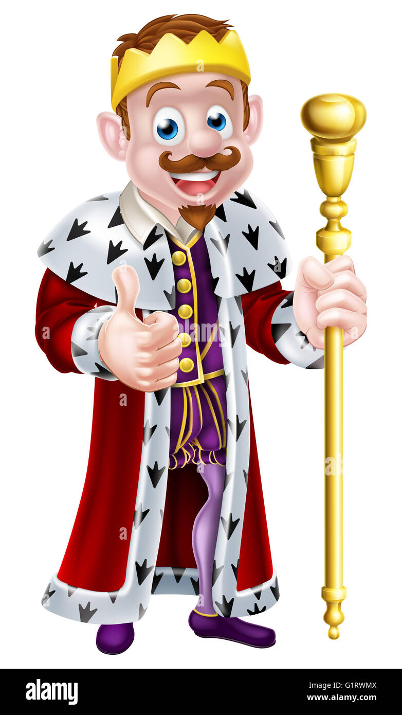 Personaje de dibujos animados de un rey una corona, sosteniendo un cetro y dando un Thumbs up Fotografía de stock - Alamy Personaje de dibujos animados de un rey una corona, sosteniendo un cetro y dando un Thumbs up Fotografía de stock - Alamy