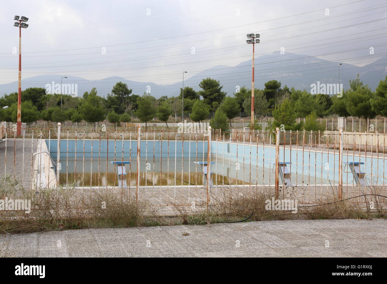 Atenas, abandonó la villa olímpica Foto de stock