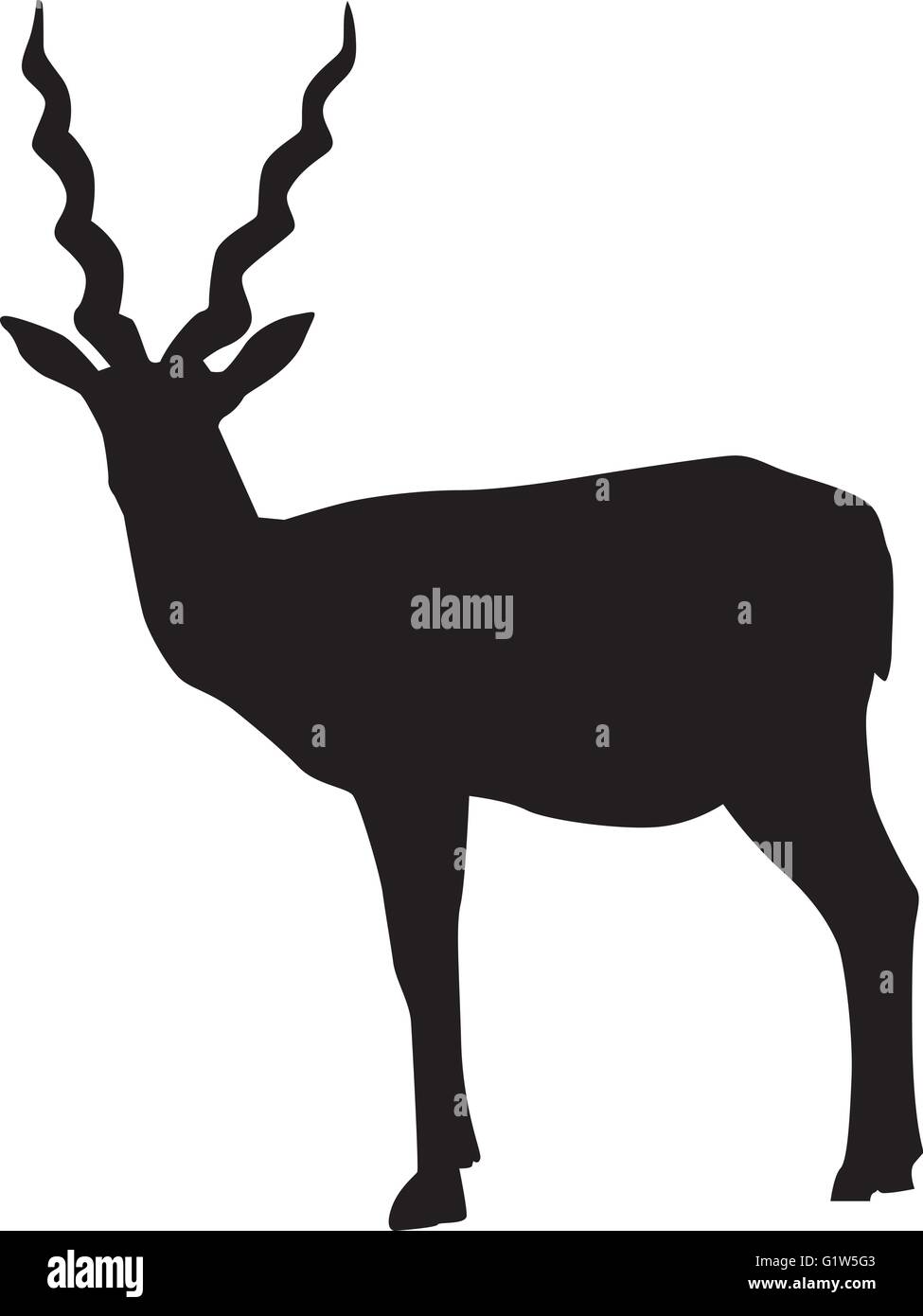 Silueta de Antelope Ilustración del Vector