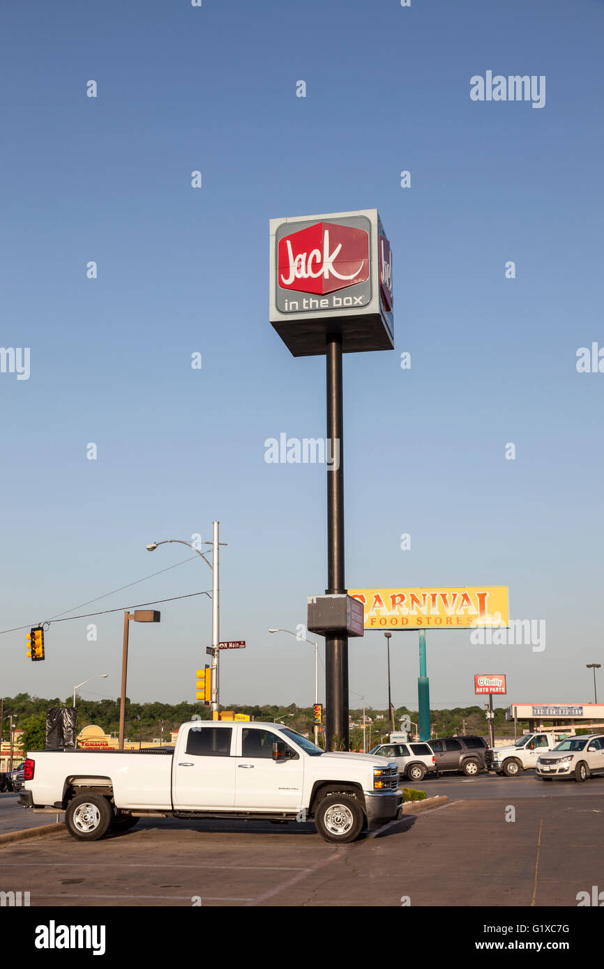Cadena de restaurantes de comida rápida americana Jack en el cuadro. Fort  Worth, Texas, EE.UU Fotografía de stock - Alamy