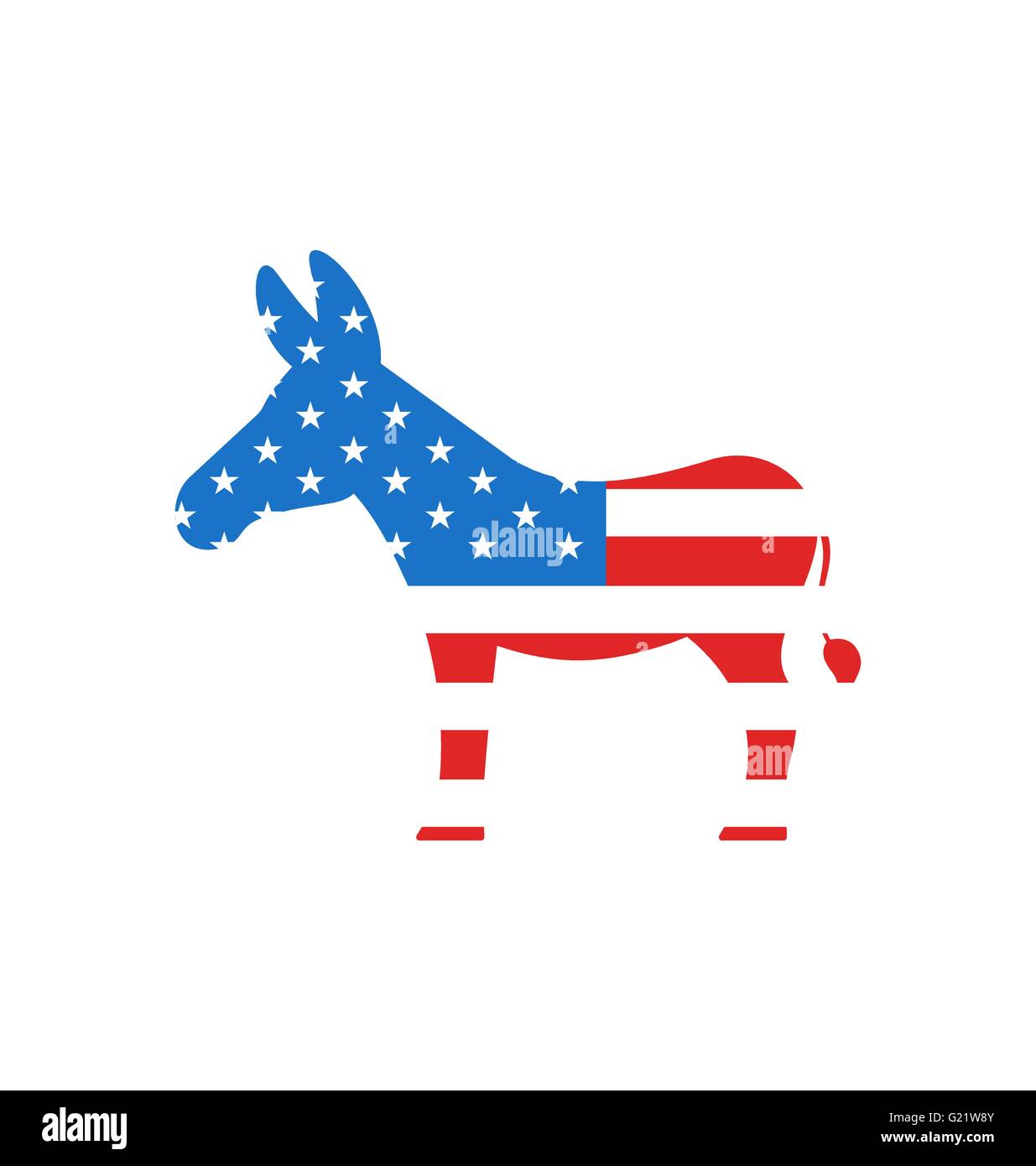 Comparable lado Rebobinar Burro como símbolo del Partido Demócrata estadounidense Imagen Vector de  stock - Alamy