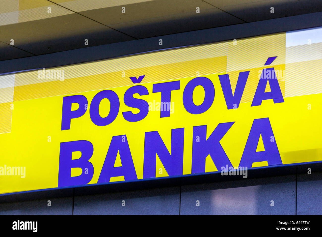 Signo Postova Banka, Eslovaquia, Europa Foto de stock