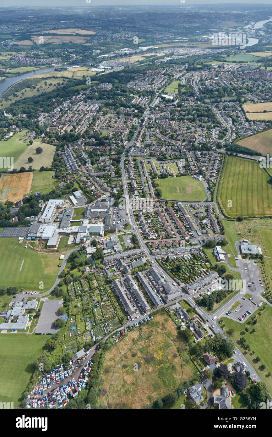 Una vista aérea de la ciudad de Ryton, Tyne y desgaste Foto de stock