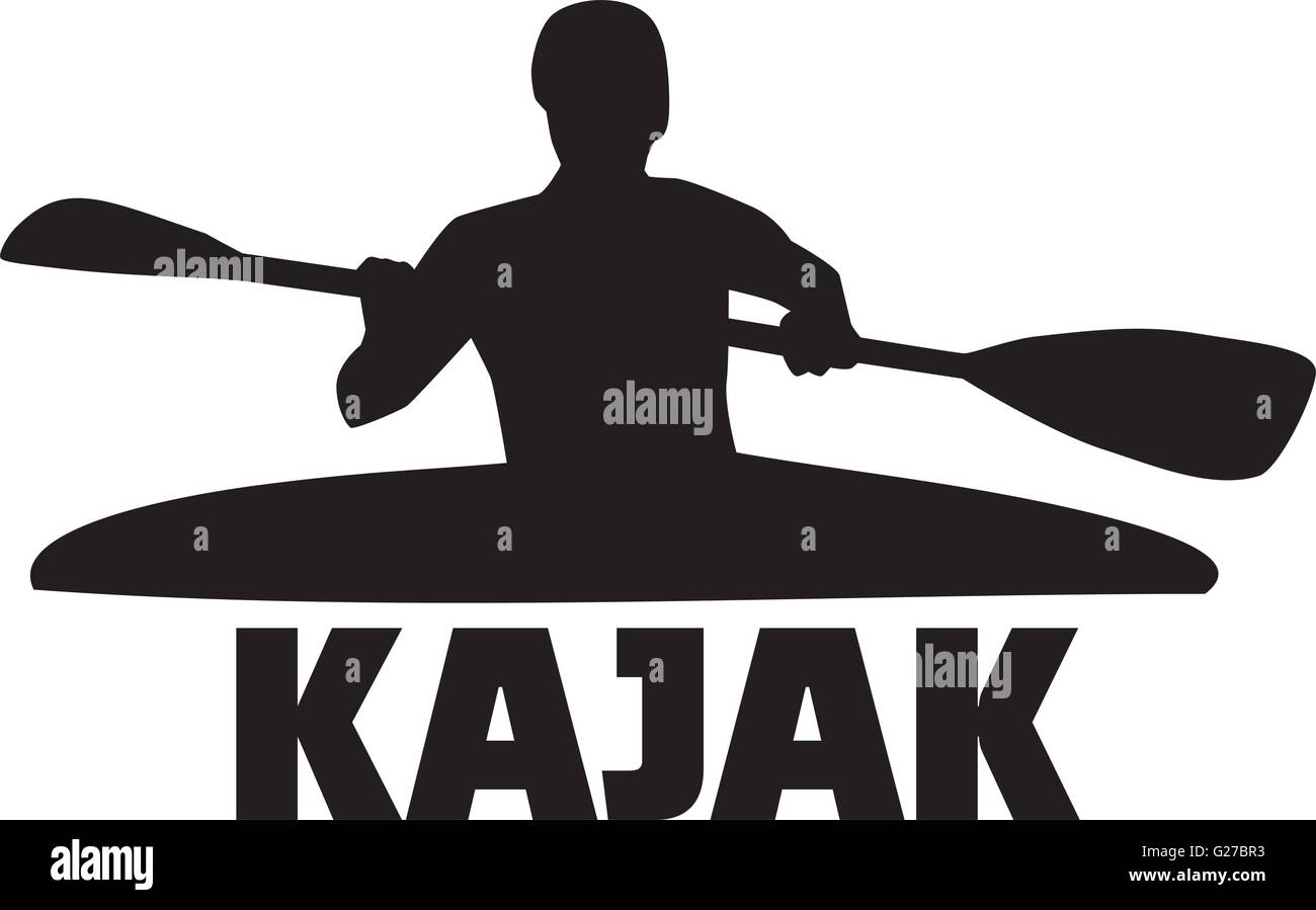 Kayak silueta con Word Imagen Vector de stock Alamy