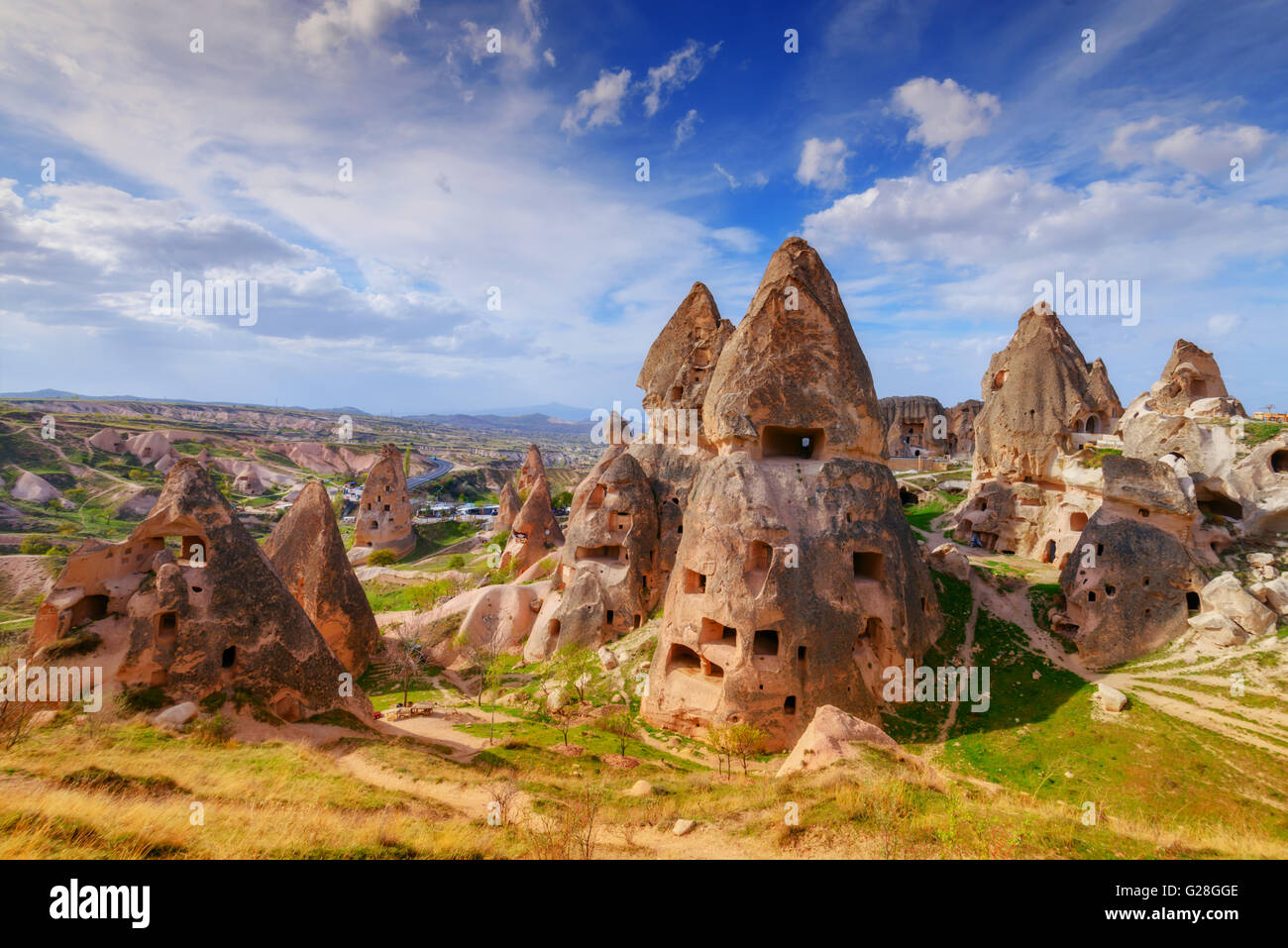 Día sorprendente en Cappadocia, Turquía Foto de stock