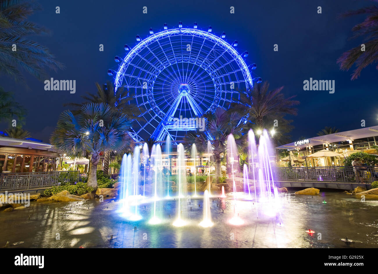 El Orlando Eye es una noria de 400 pies de altura en el corazón de Orlando y la rueda de observación más grande en la costa oriental Foto de stock