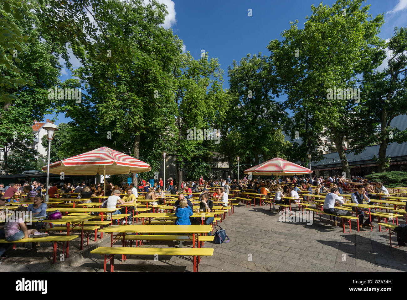 Prater, el Biergarten, Kastanienallee, Prenzlauer Berg, Berlín Foto de stock