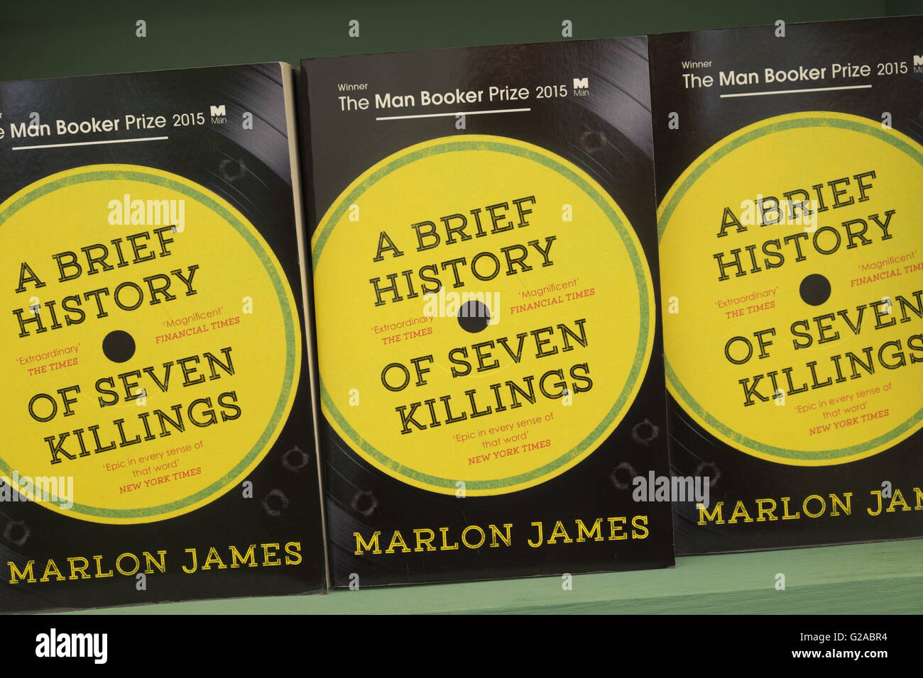 Marlon James el hombre ganador del premio Booker en 2015 con su libro "Una breve historia de siete asesinatos Foto de stock