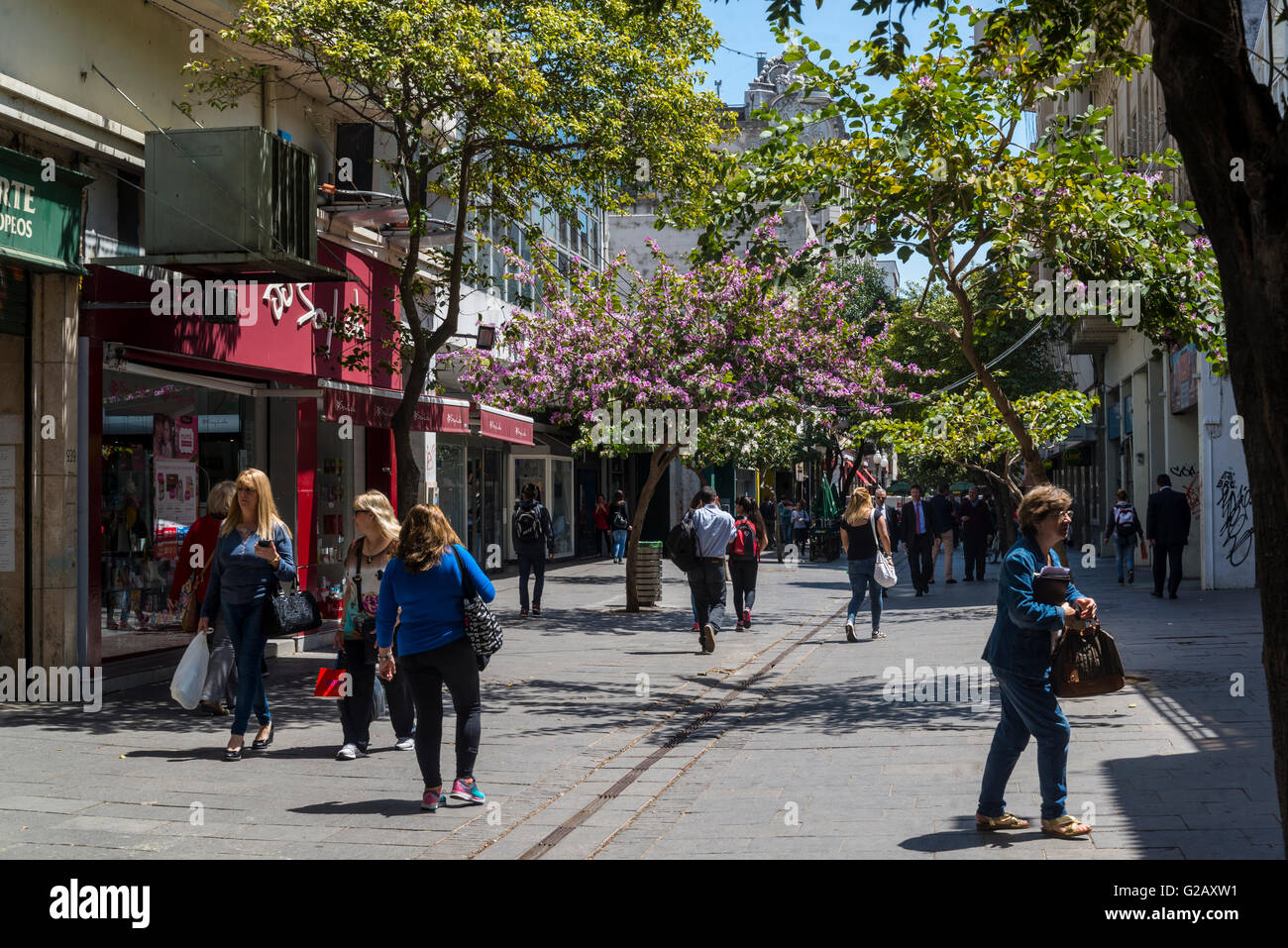 La avenida peatonal Córdoba, Rosario, provincia de Santa Fe, Argentina  Fotografía de stock - Alamy