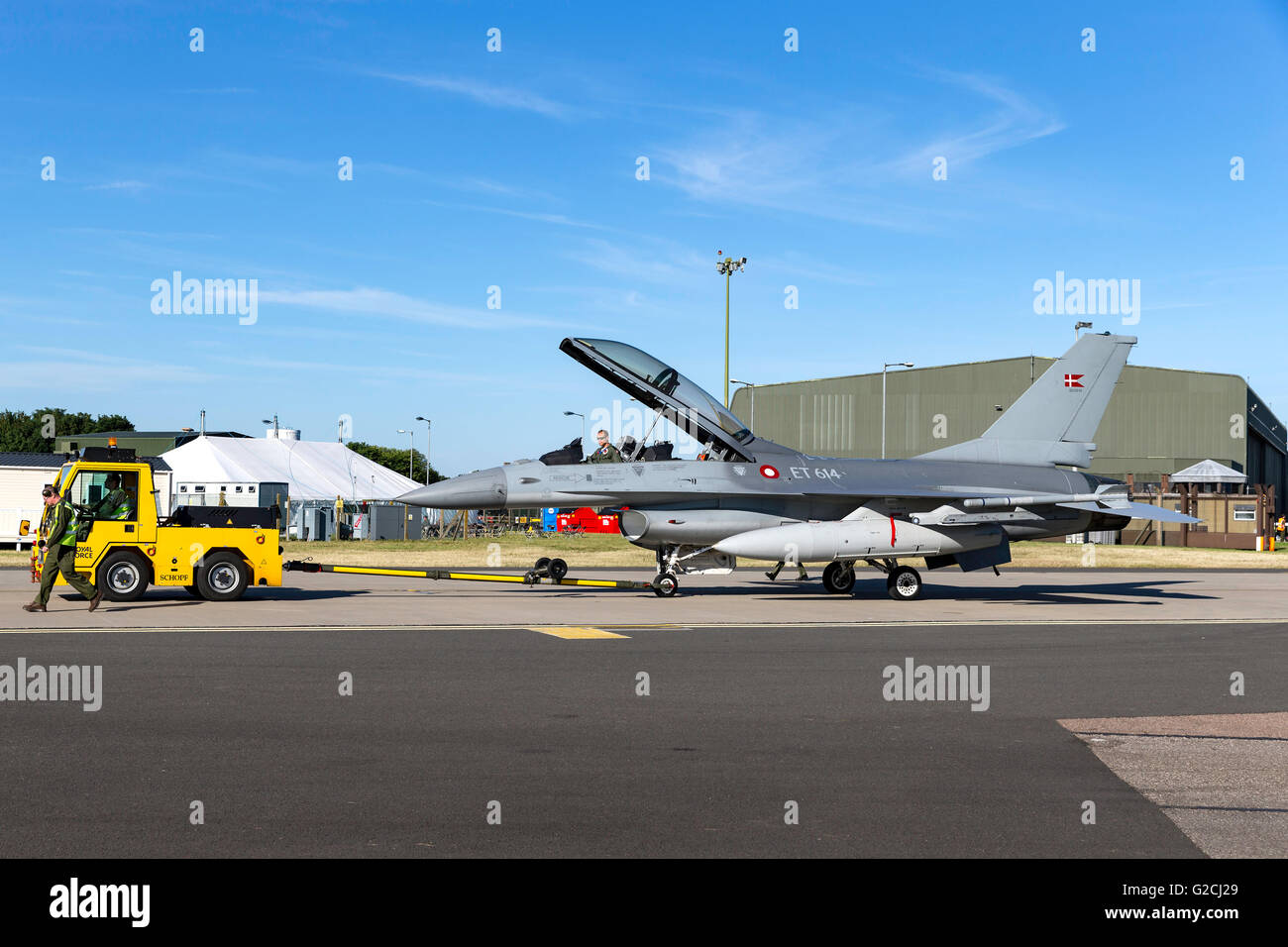 La Fuerza Aérea Real Danesa (Kongelige Danske Flyvevåben) General Dynamics F-16BM. Foto de stock