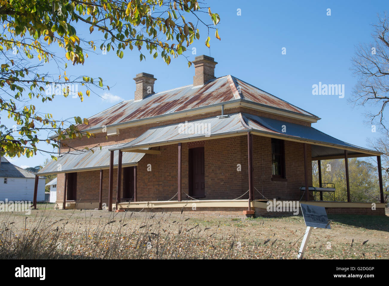 Los primeros pobladores's Cottage en el Fideicomiso Nacional de 'propiedad' aumarez Armidale, NSW, Australia. Foto de stock