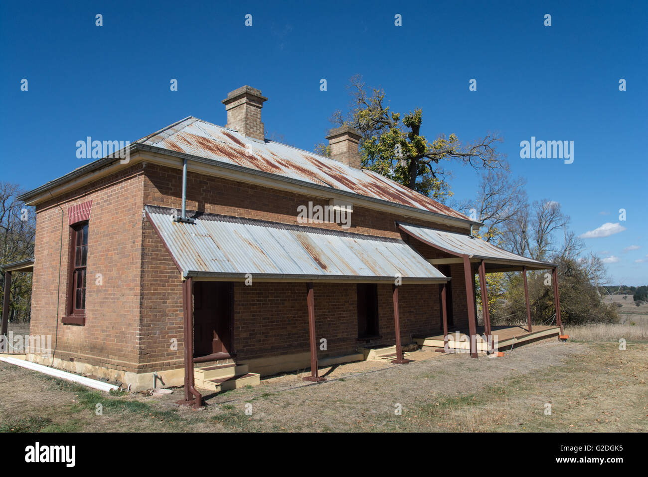 Los primeros pobladores's Cottage en el Fideicomiso Nacional de 'propiedad' aumarez Armidale, NSW, Australia. Foto de stock