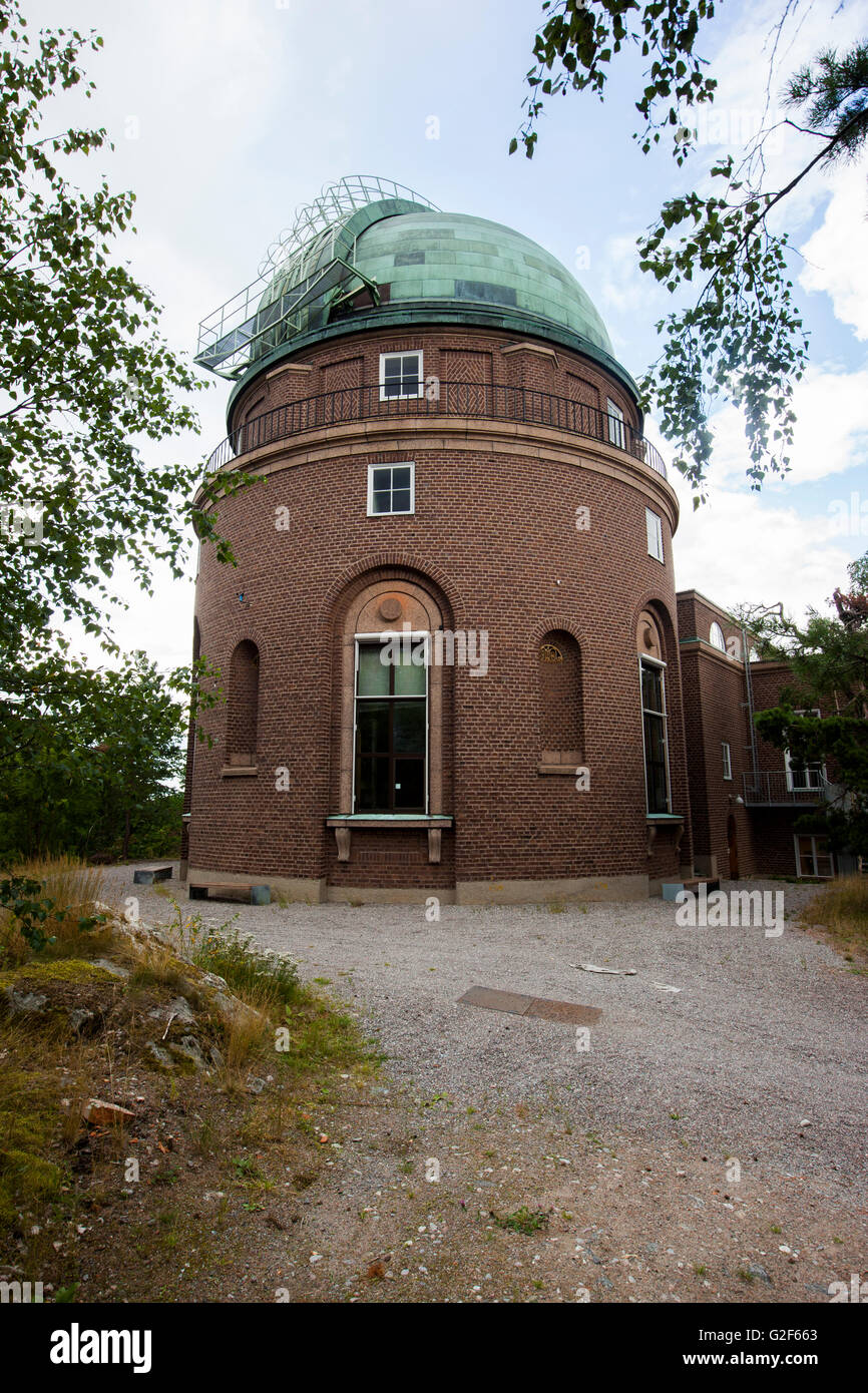 Observatorio Saltsjöbadens fuera de Estocolmo, Suecia. Foto de stock