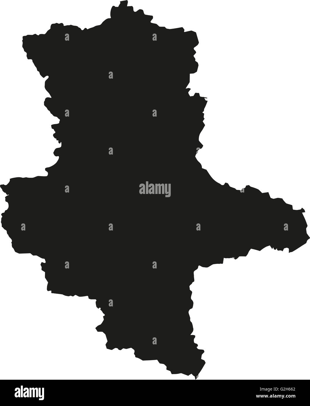 Mapa de la región de SajoniaAnhalt Fotografía de stock Alamy