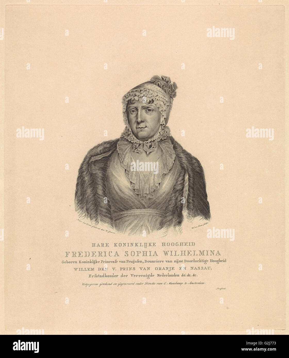 Retrato de Guillermina de Prusia (17511820), Willem van Senus, Evert