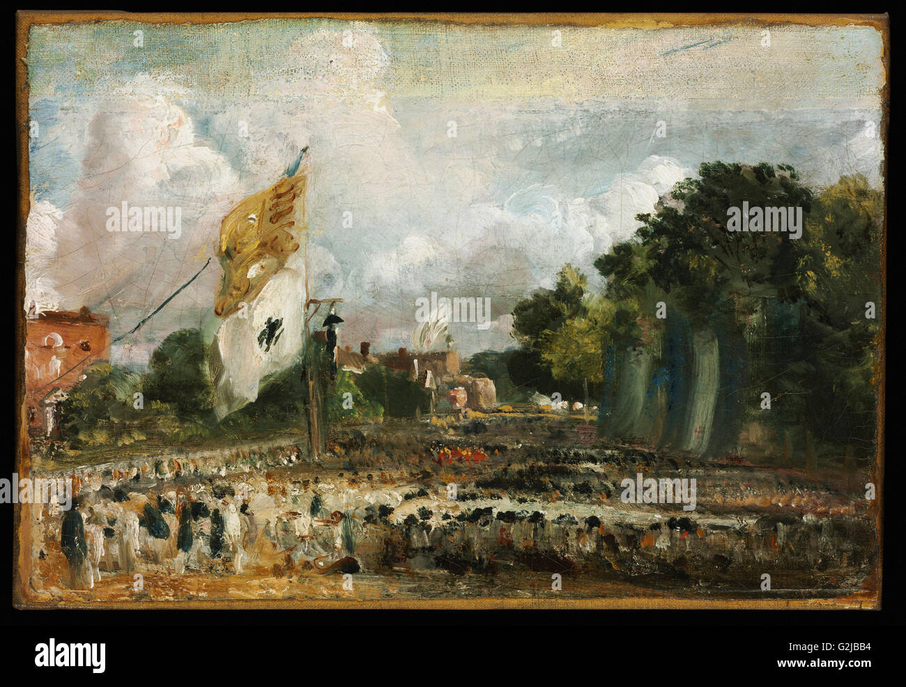 John Constable - La celebración en East Bergholt de la paz de 1814 celebrados en París - Museum of Fine Arts, Budapest Foto de stock
