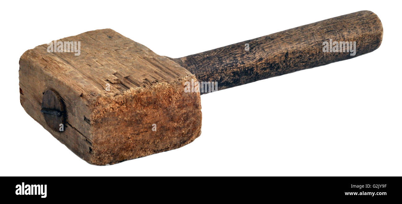 Hammer mazo de madera Foto de stock