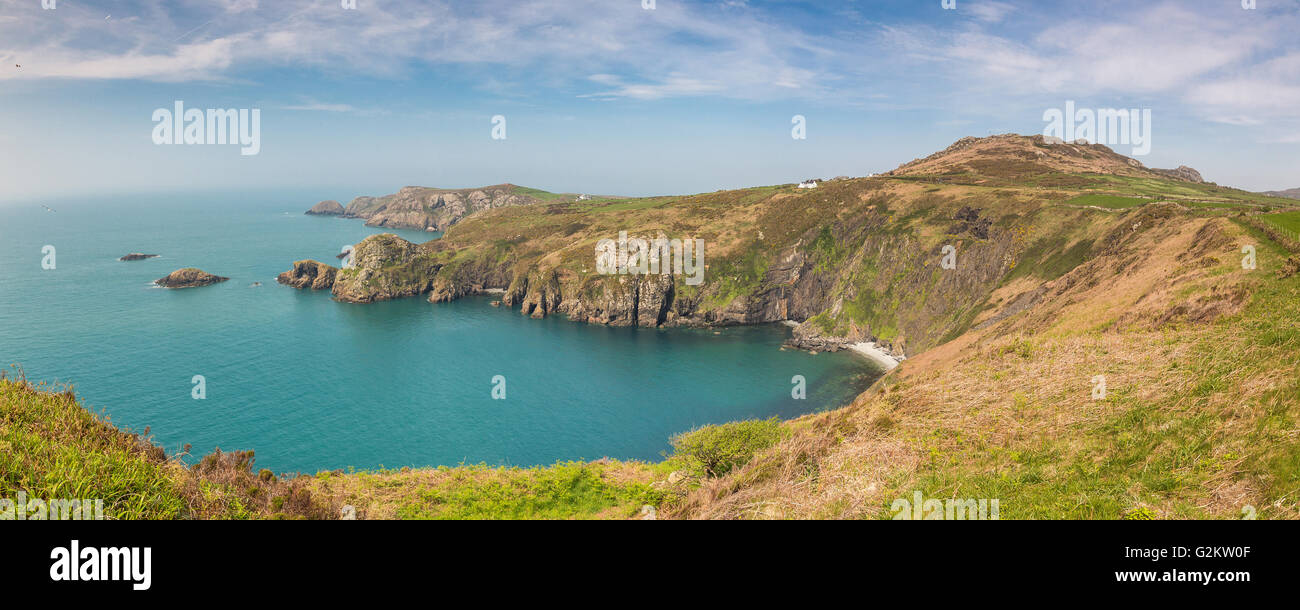 Pwll Deri, en el norte de la costa de Pembrokeshire (Gales, Reino Unido Foto de stock