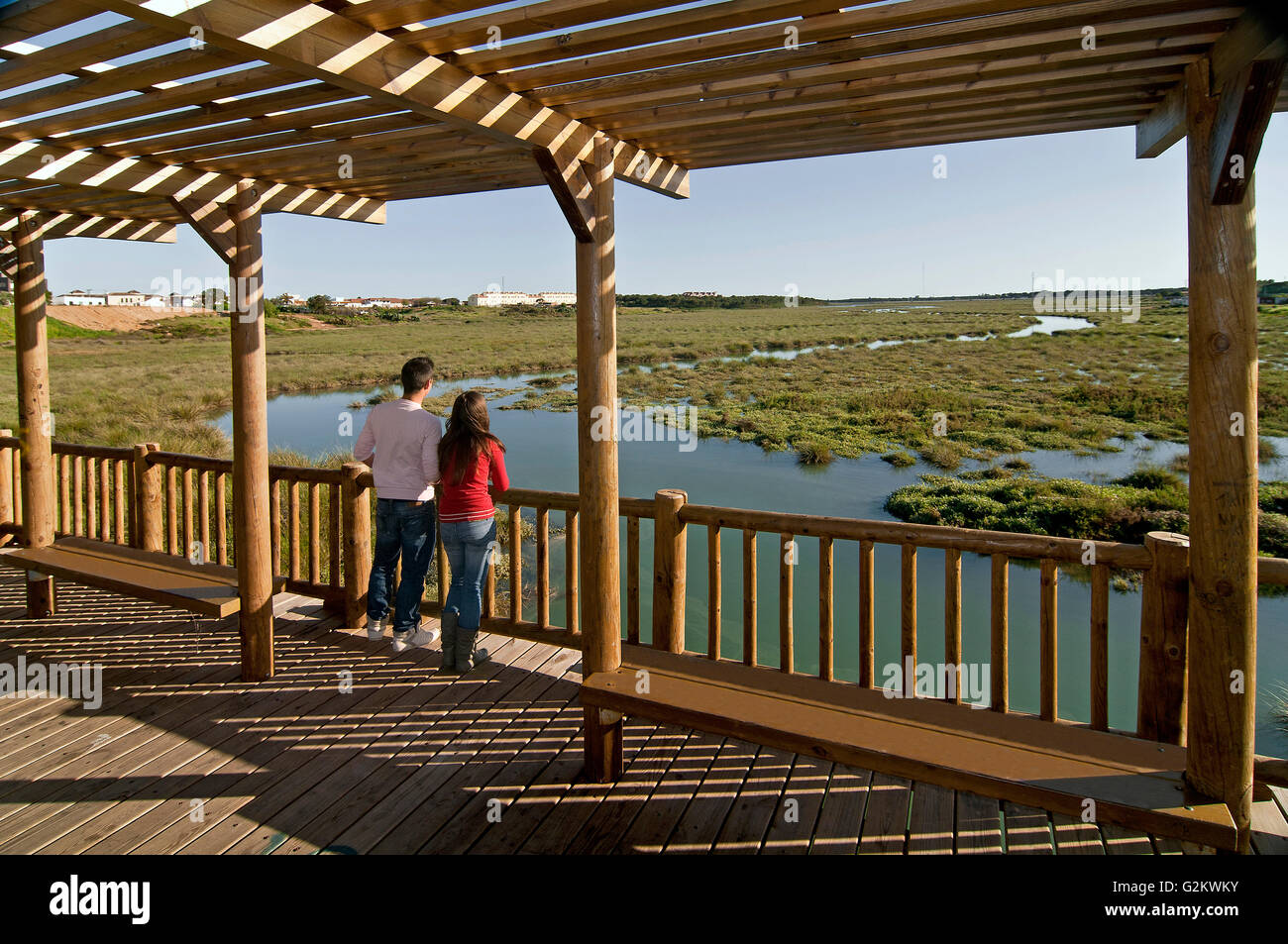 Reserva Natural de las Marismas del Odiel, Aljaraque, Huelva, provincia, región de Andalucía, España, Europa Foto de stock