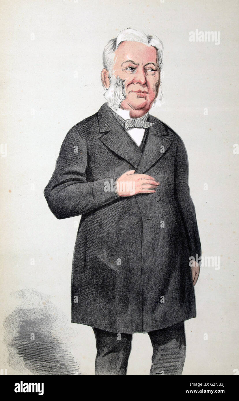ROBERT WIGRAM CRAWFORD (1813-1889) English político liberal y Regulador del Banco de Inglaterra como caricaturizado en Vanity Fair, enero de 1873. Foto de stock