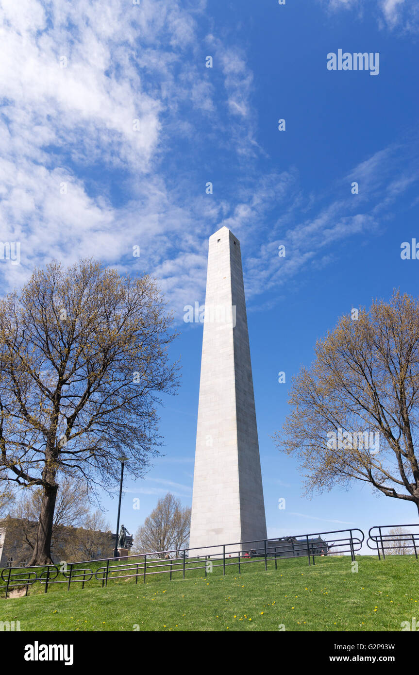 Bunker hill Monument, Boston, Massachusetts, EE.UU. Foto de stock