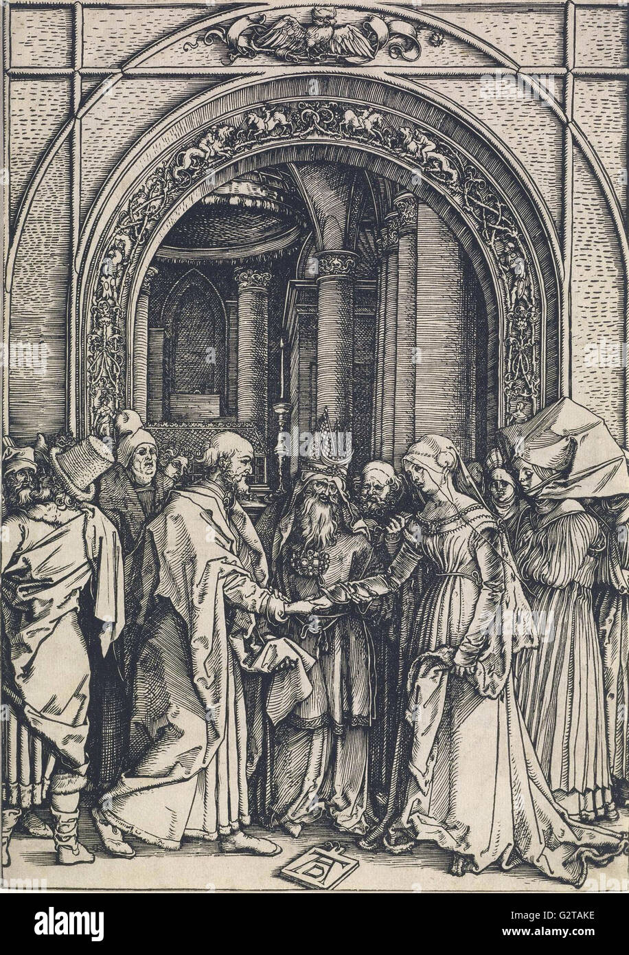 Albrecht Durer - los esponsales de la Virgen - Foto de stock