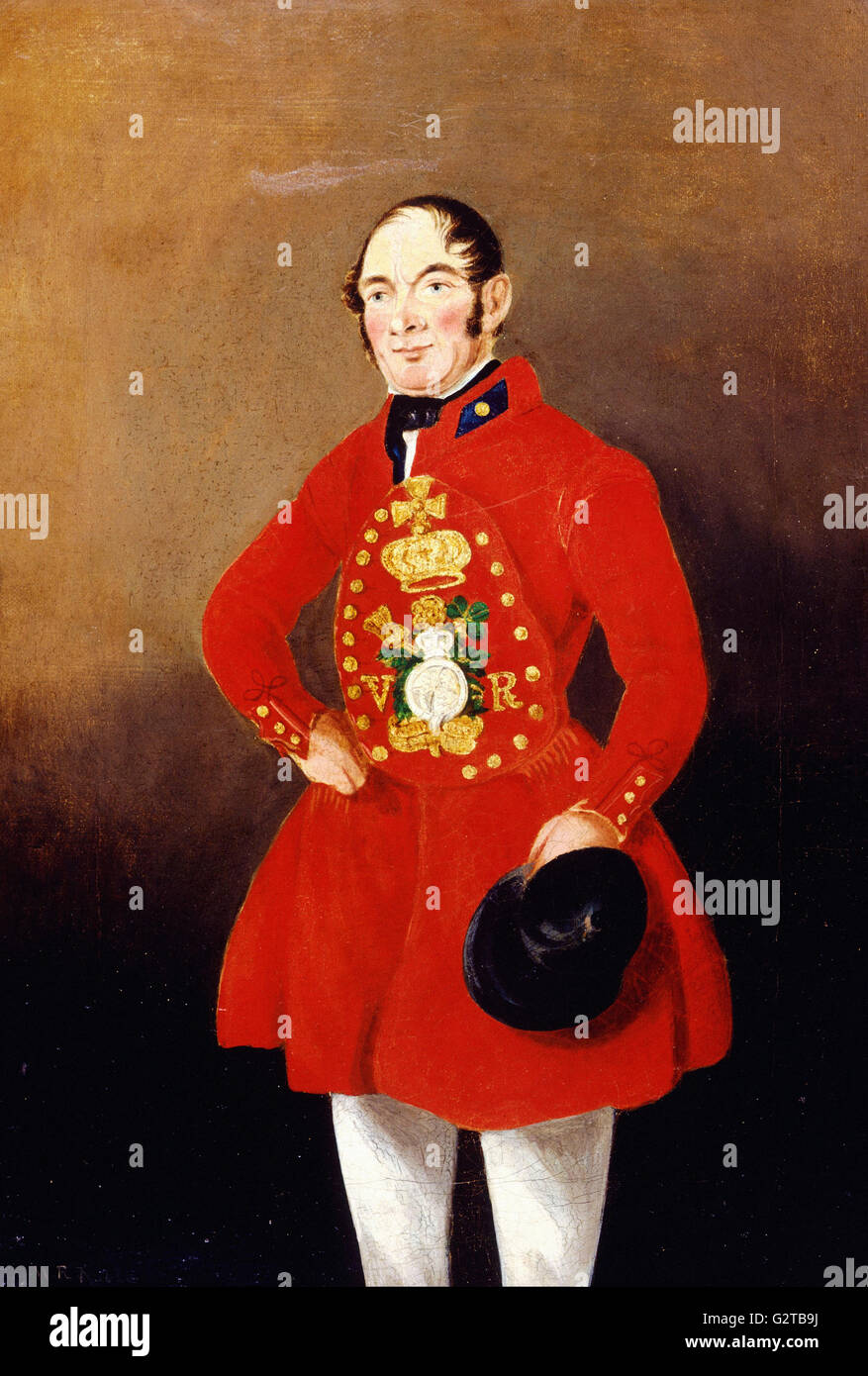 Noble, W.R. - Pintura; óleo sobre lienzo - Retrato de un Royal Bargeman - Foto de stock
