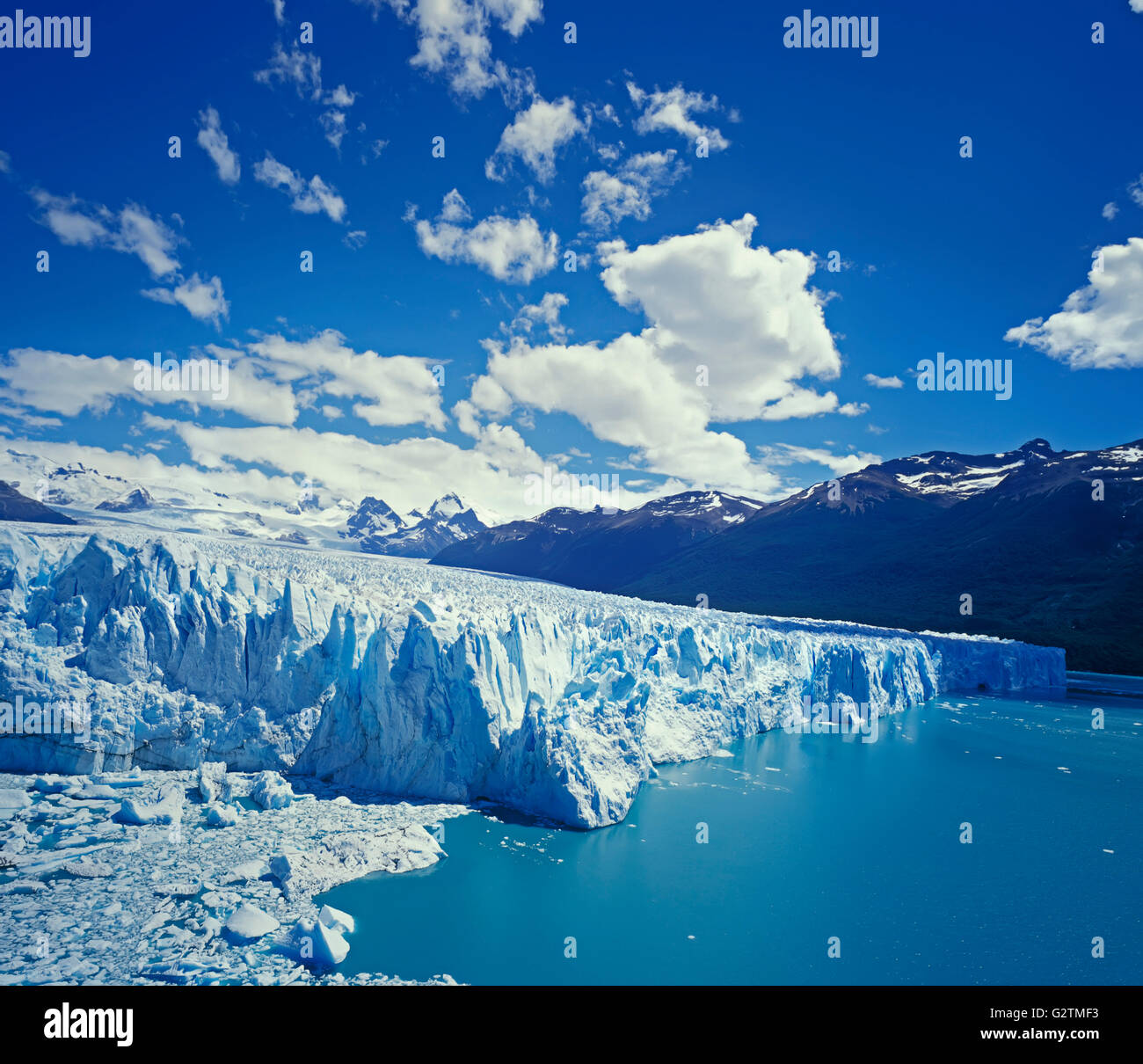 Glaciar Perito Moreno, el parque nacional Los Glaciares, Patagonia argentina, SUDAMÉRICA Foto de stock