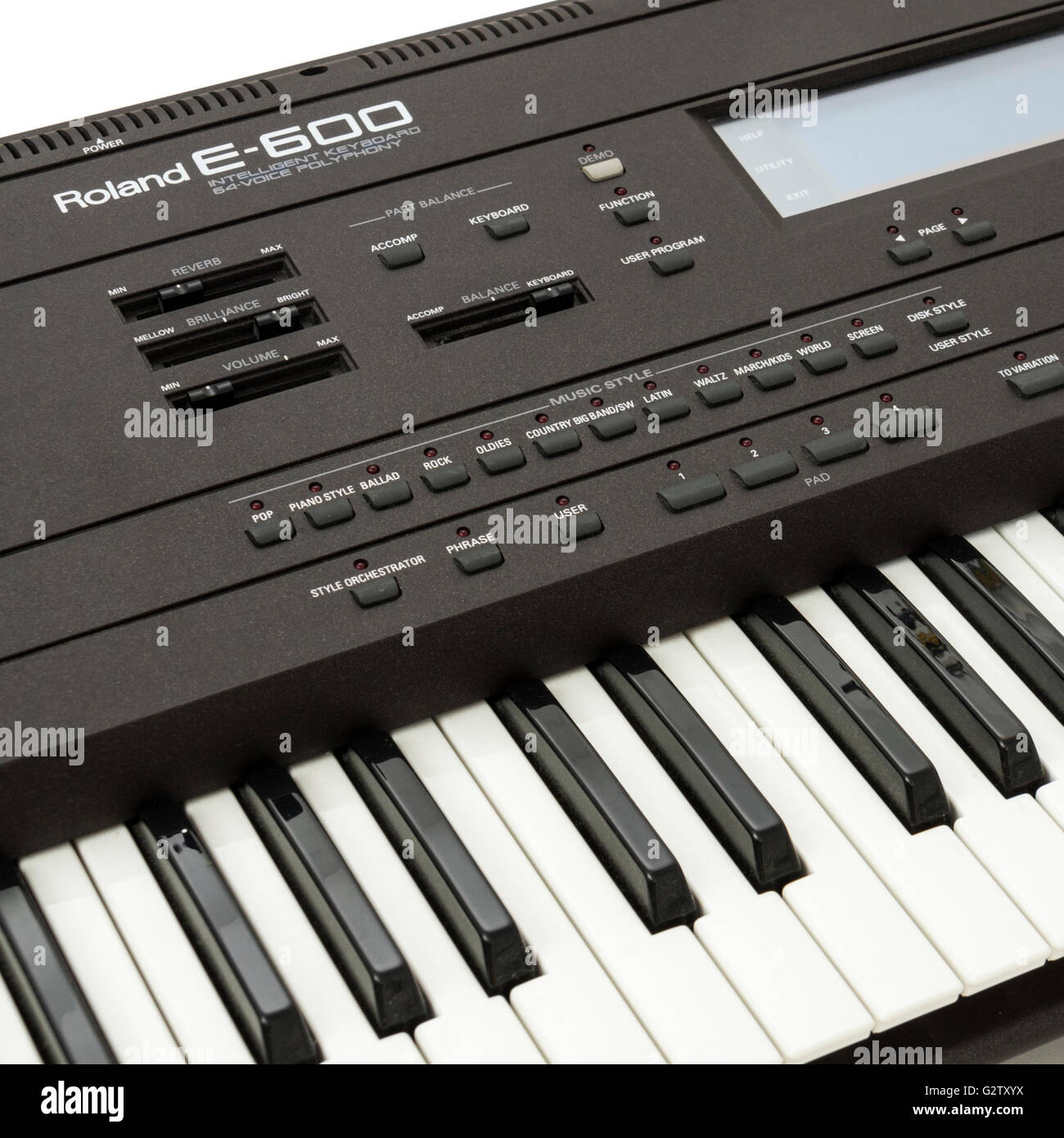 Roland E-600 teclado de música electrónica. Este 61-Nota de teclado desde  la década de los 90 había algunas nuevas características de vanguardia para  el período Fotografía de stock - Alamy