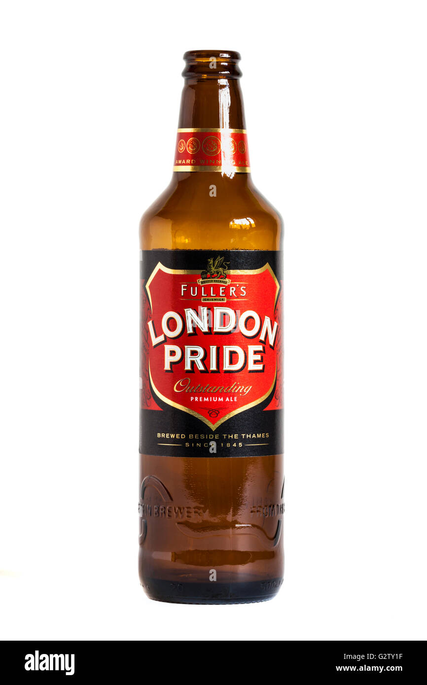 London pride ale beer alcohol bottle fotografías e imágenes de alta
