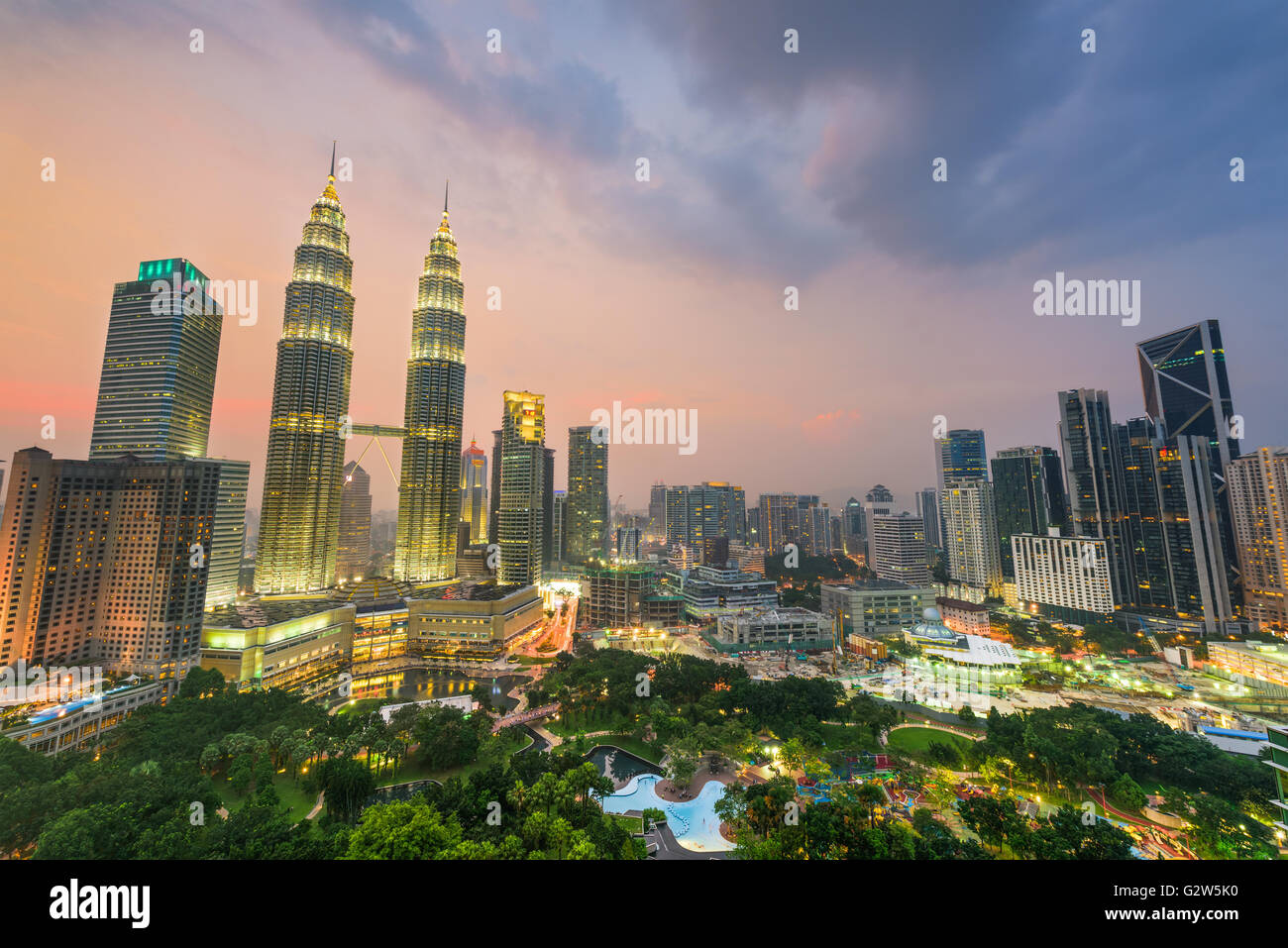 Horizonte de Kuala Lumpur, Malasia. Foto de stock