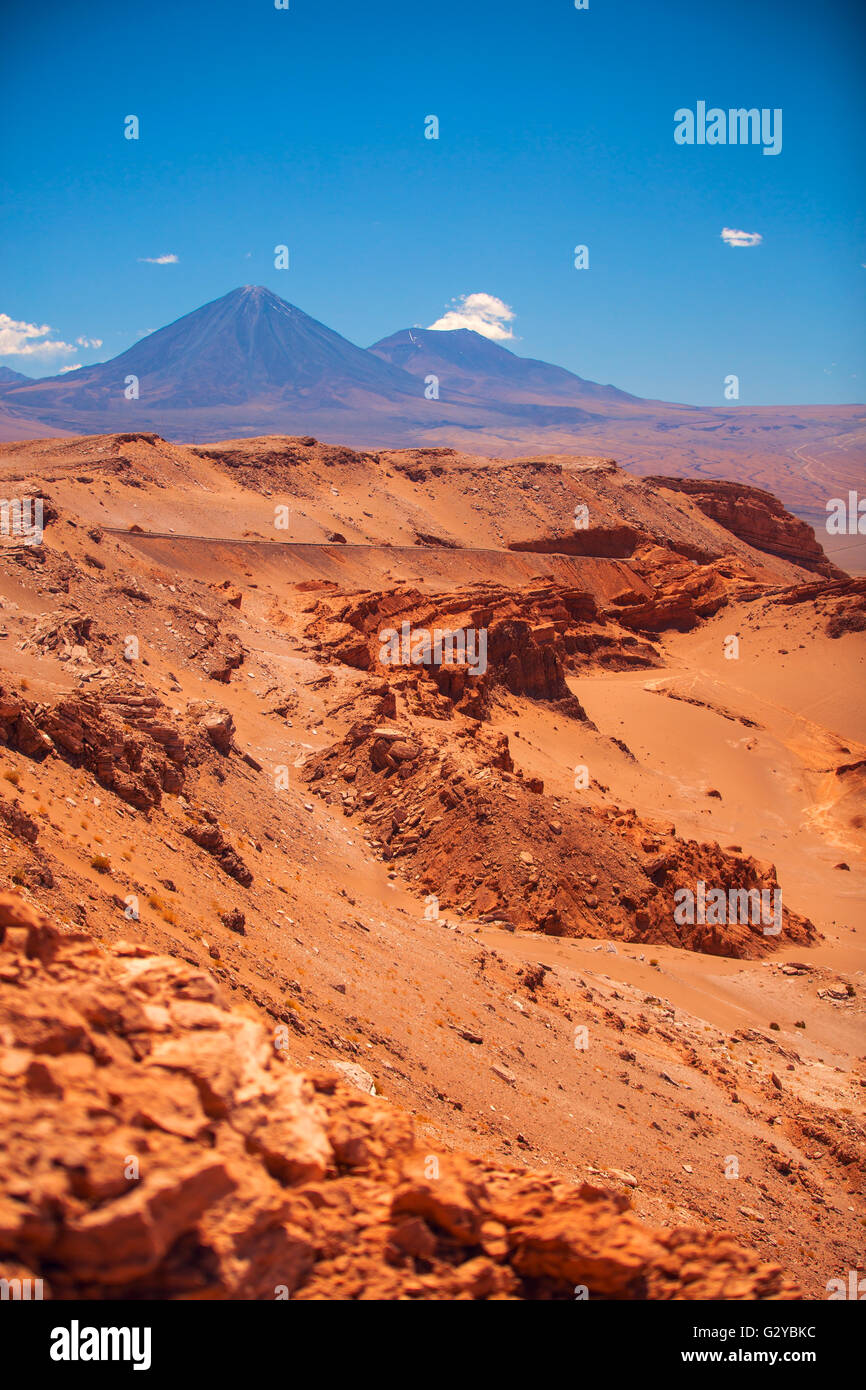 Valle de la Luna cerca de San Pedro de Atacama, Chile Foto de stock