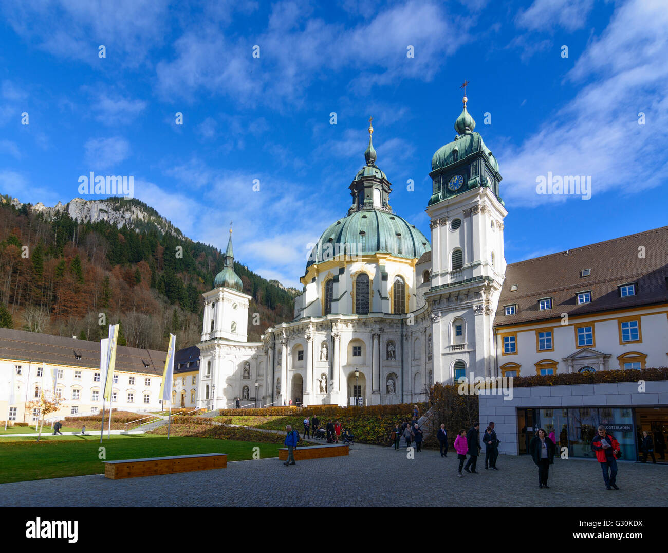 La Abadía de Ettal, Alemania, Bayern, Baviera, Oberbayern, Alta Baviera, Ettal Foto de stock