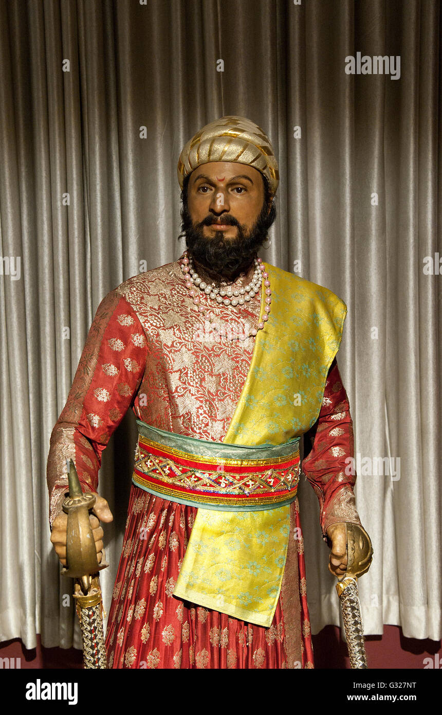 La imagen de shivaji Lonavala estatua de cera en el museo de cera, India Foto de stock
