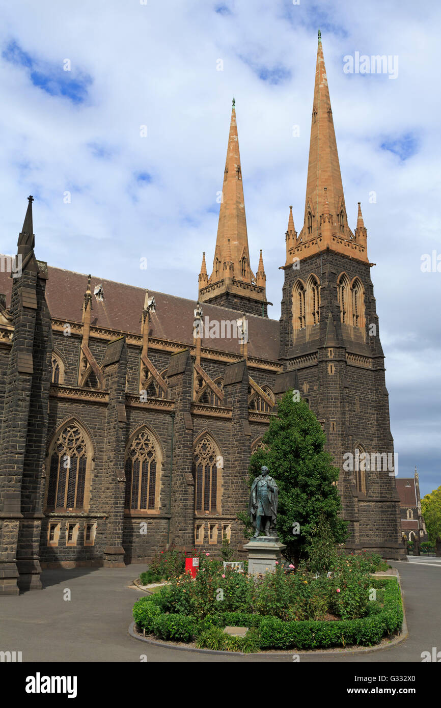 La Catedral de San Patricio, Melbourne, Victoria, Australia Foto de stock