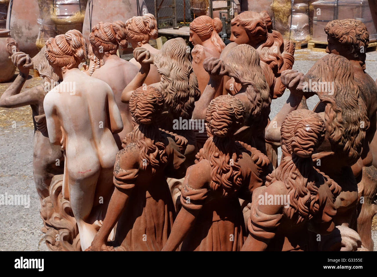 Orvieto, Italia, figuras de arcilla Foto de stock