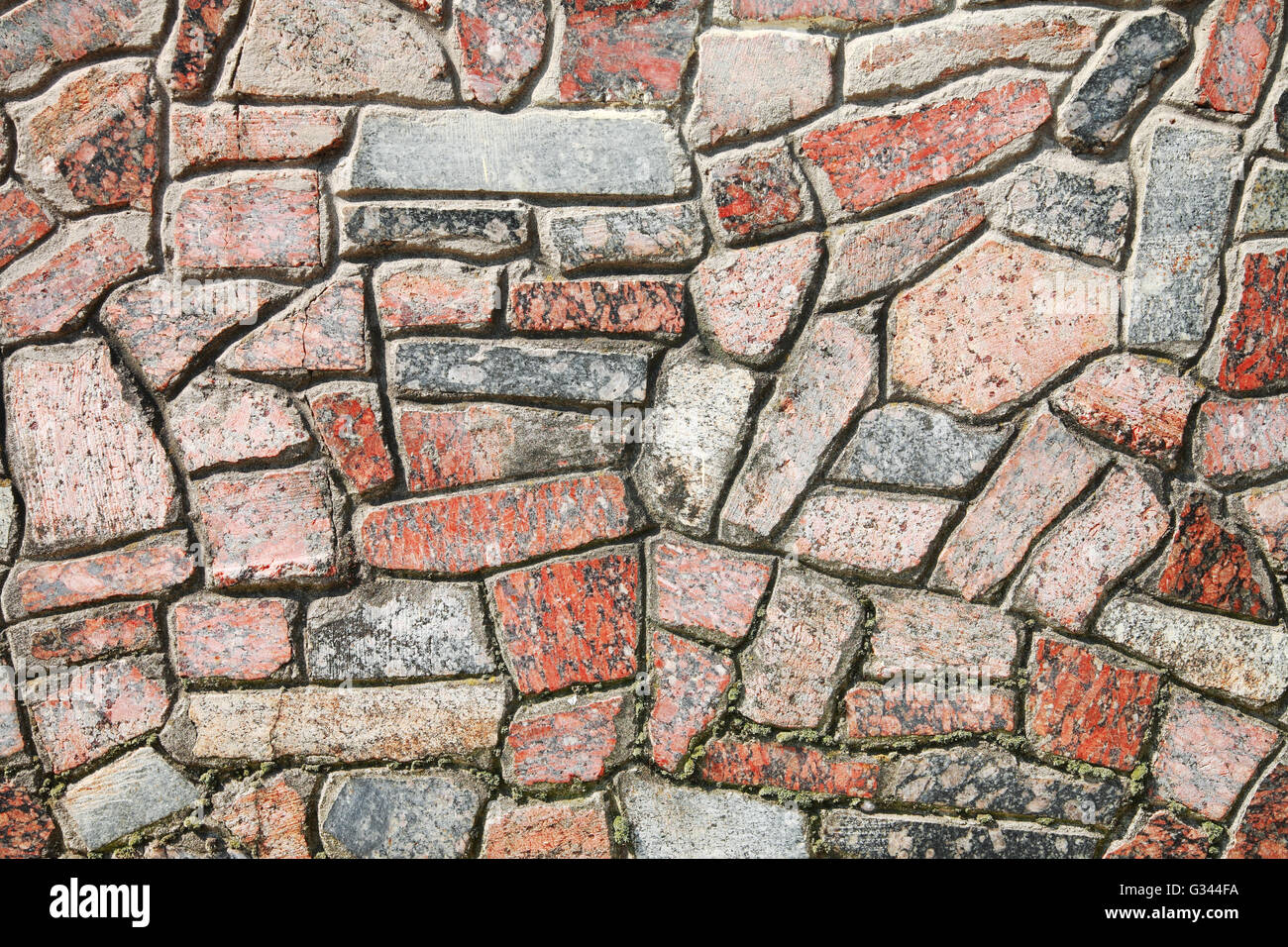 Los fondos. Pared revestida con piedra Foto de stock